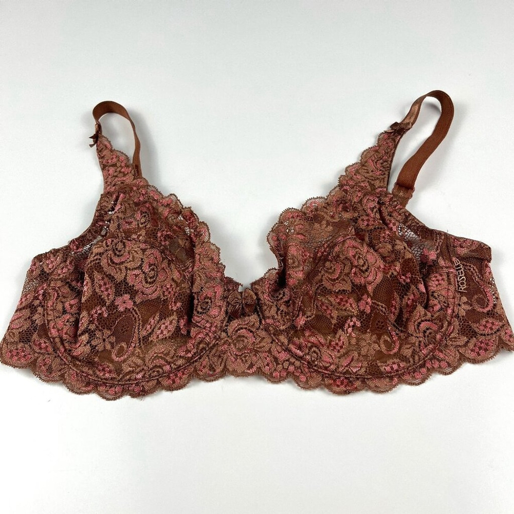 La Vie en Rose Roselle embroidered Unlined Underwire lace bra 36D